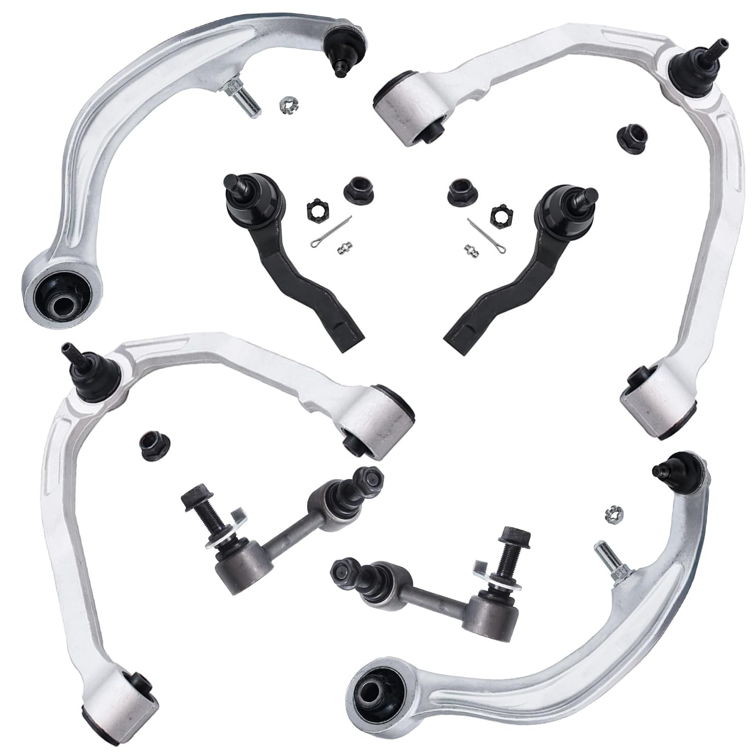 Detroit Axle - 8pc Front End Suspension Kit for 03-07 Infiniti G35, 03-09