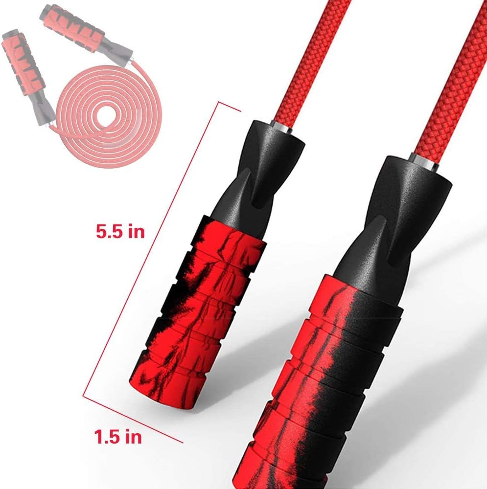 FITMYFAVO Jump Rope Cotton Adjustable Skipping Weighted jumprope for Women，Adult and Children Athletic Fitness Exercise Jumping Rope (Pink) : Sports & Outdoors