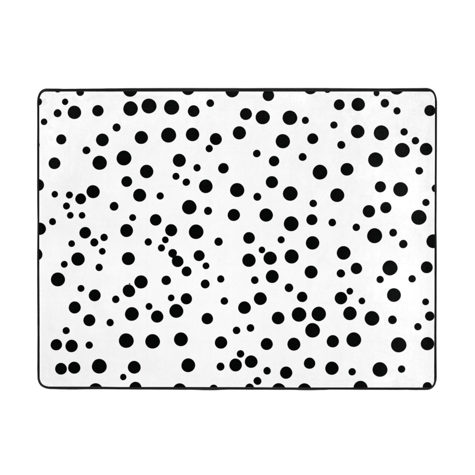 Tapis de sol antidérapant design pois pour sublimer votre décoration de salon