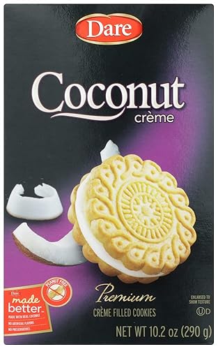 Dare Galletas de crema de 10.2 onzas (paquete de 2) (Coco)