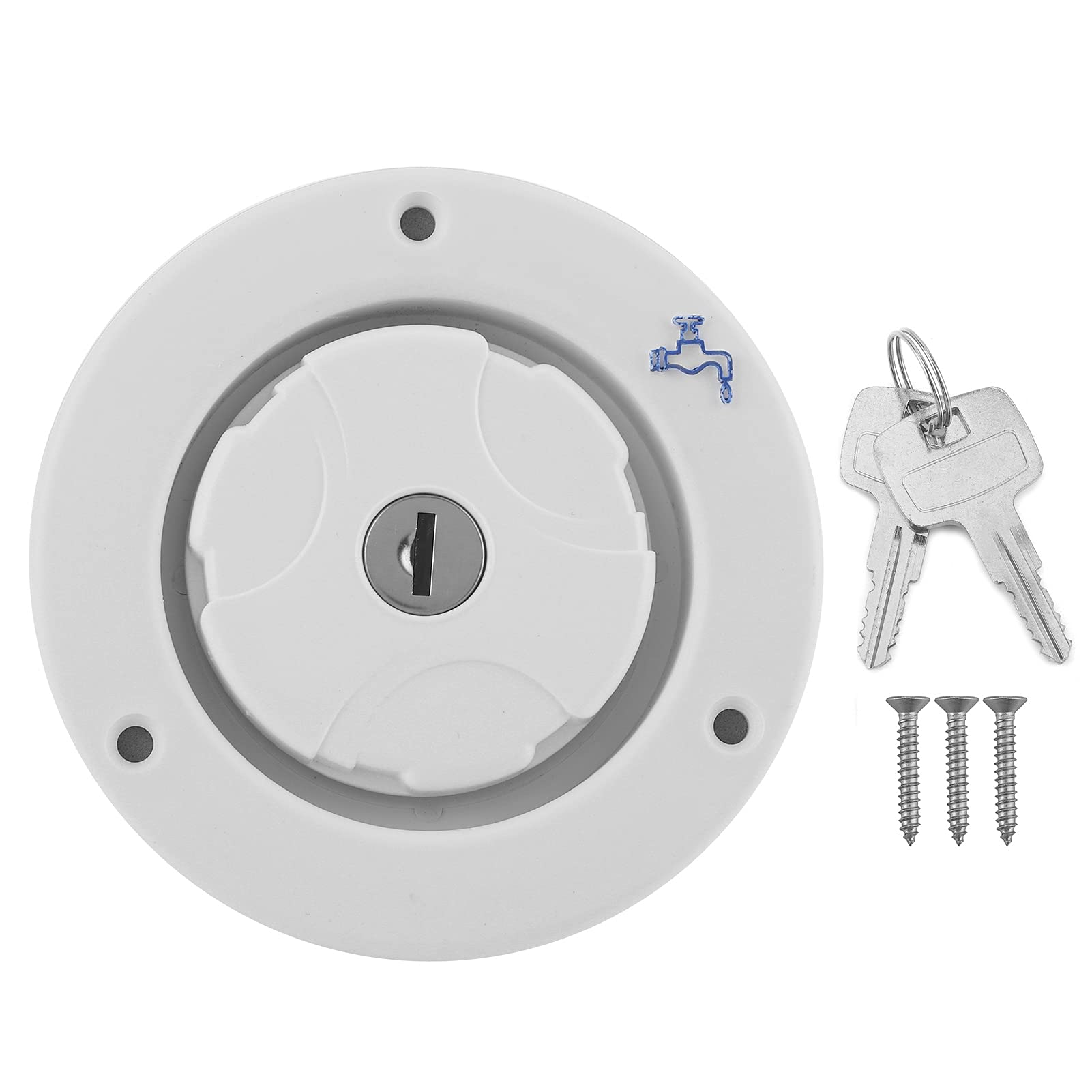 Buachois Tappo del Serbatoio,Serbatoio Carburante per Camper Caravan, con 2 Chiavi,Ingresso Acqua per Camper e Rimorchi,Tappo di Riempimento dell'Acqua per Caravan