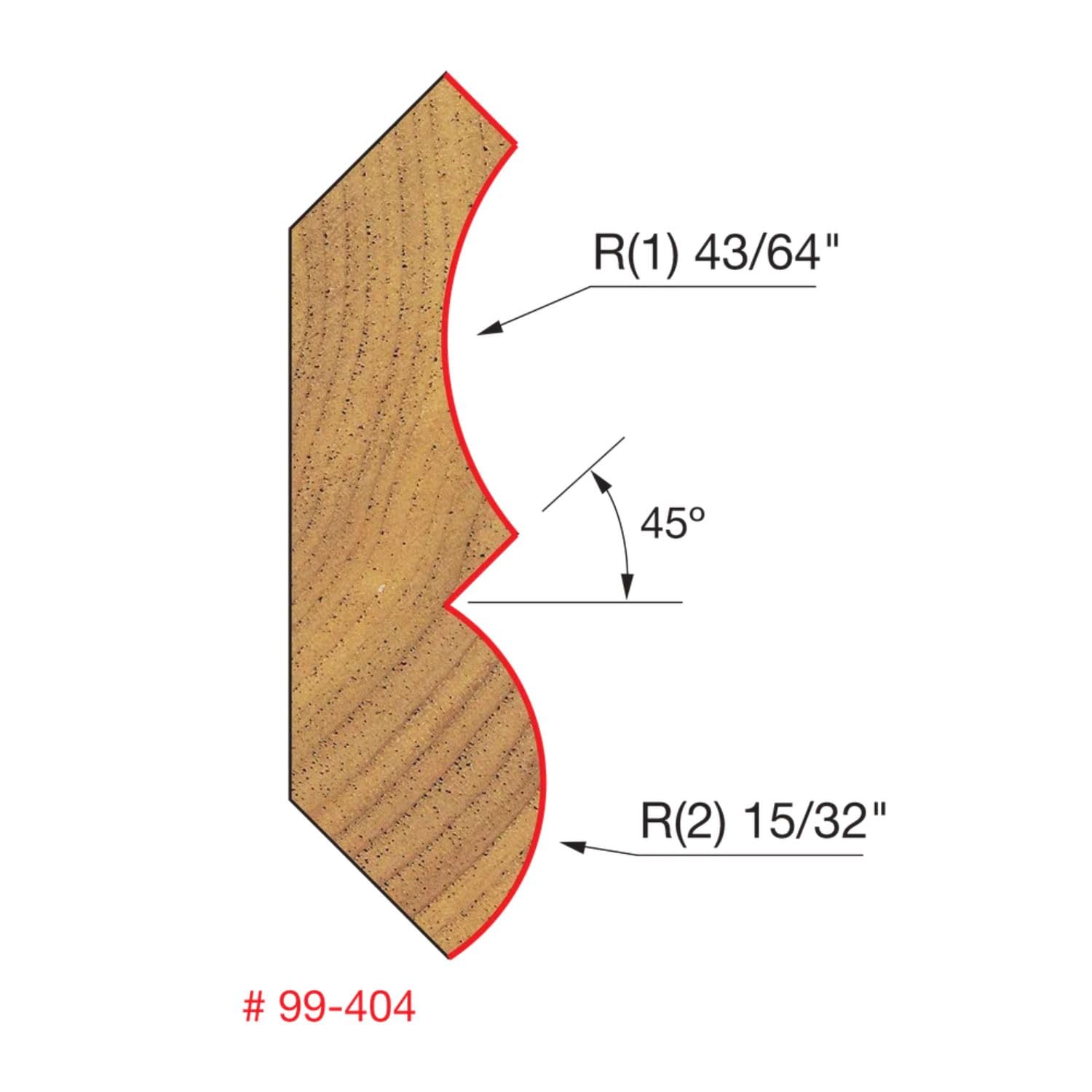 Freud 99-404 Fraise à mouler avec tige de 12,7 mm