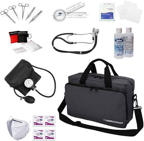 Miniatura 6 de Kit de llamadas a domicilio PT con bolsa, ideal para médicos deportivos, terapia física, estudiantes y cuidado personal