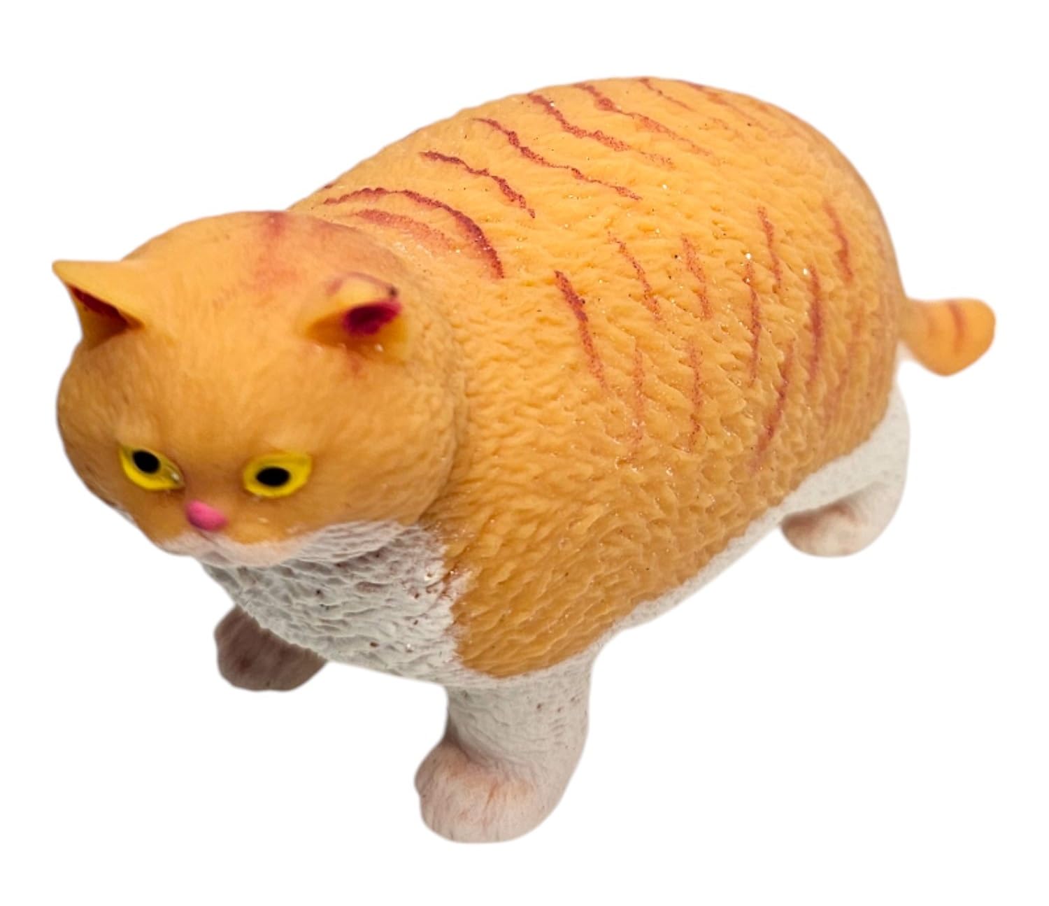 Amazon | 伸縮性のある家猫(オレンジキャット)(4インチ)ゴム製フィ