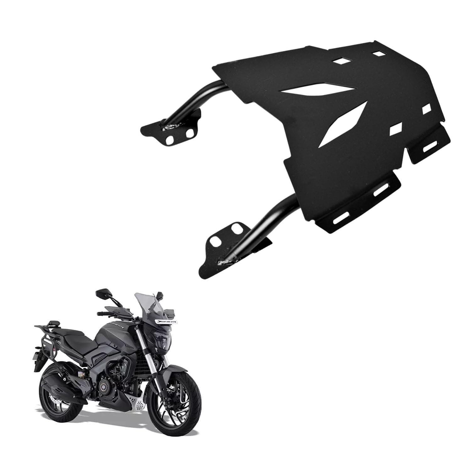 Vagary Trail Expedition Carrier Top Rack Back Rack for Bajaj Dominar 250 & 400 | Heavy Duty Metal Luggage Carrier | Touring Rear Rack for Top Box, Tail Bag & Travel Gear-image-29