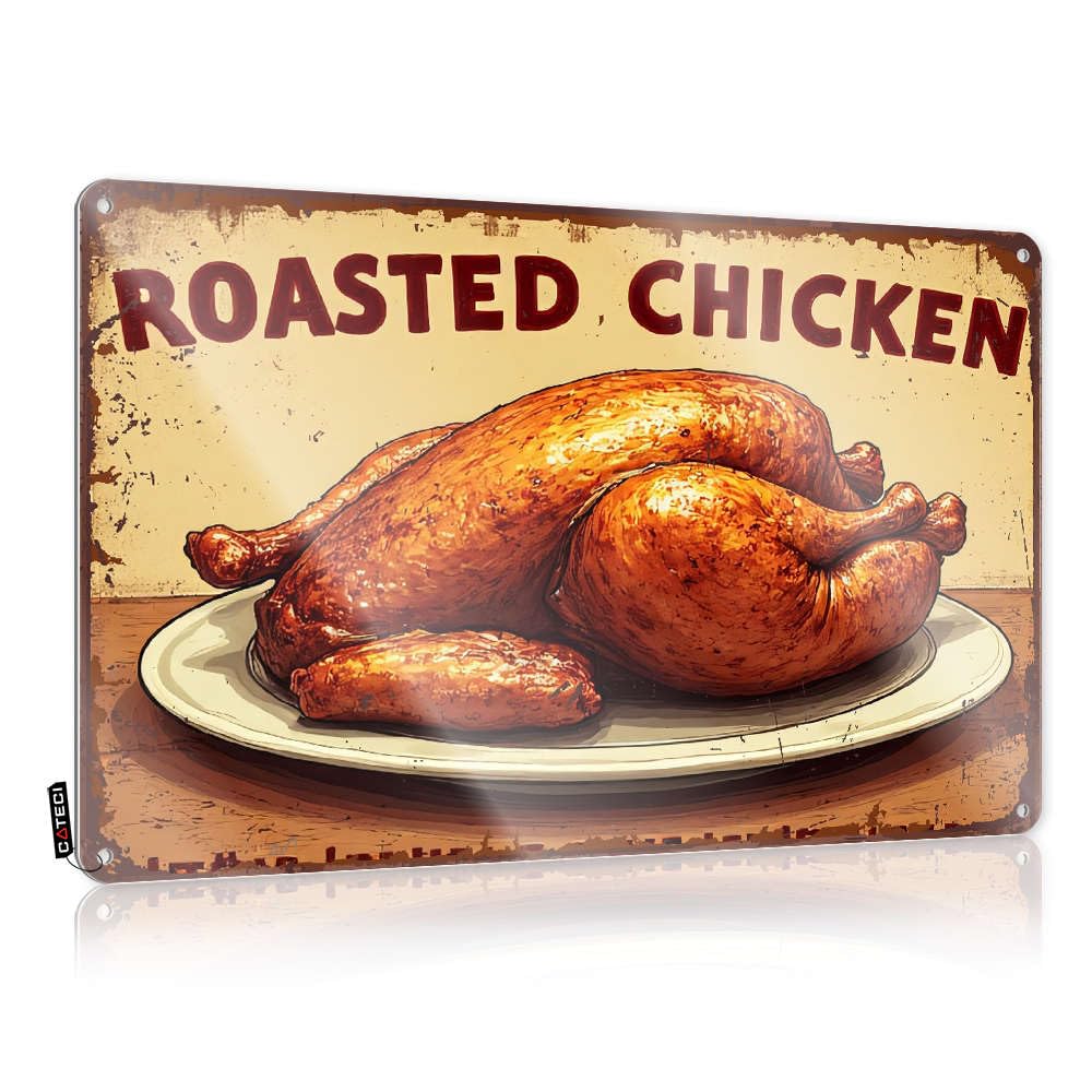 Decor Antique Decore Home Decor - Roasted Chicken Dinner Gift For Mom Rustic Style Artwork For Workshop(30X40CM)
