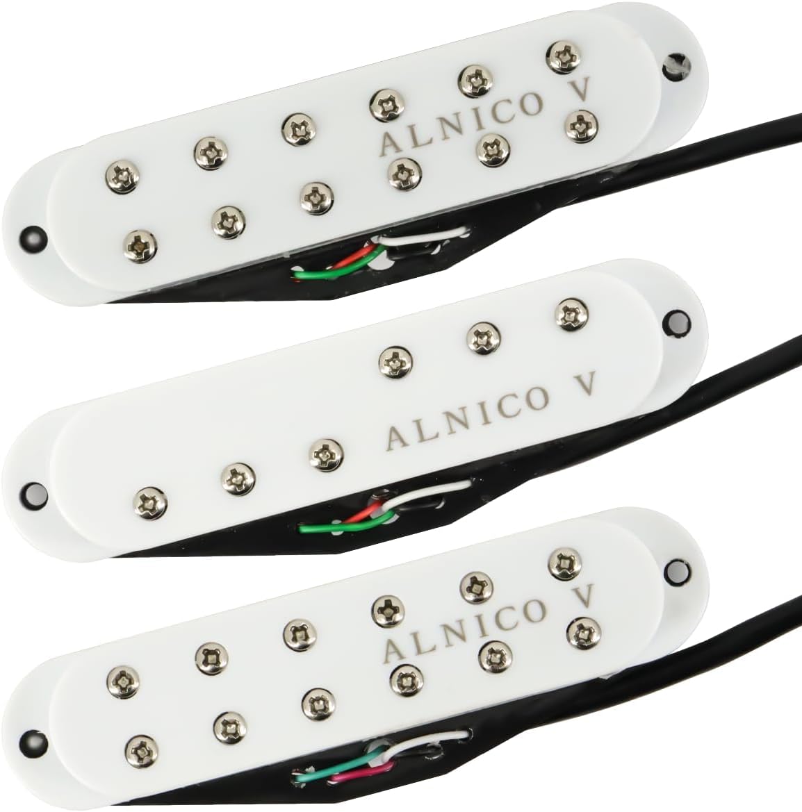 Alnico 5 String Single Coil Guitar Pickup Set, Humbucke High Output Pickups Guitar Neck/Middle/Bridge Pickups for Stratocaster/Strat Electric Guitar Replacement Part