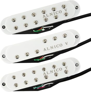 Alnico 5 Single Coil Guitar Pickup Set, Humbucke High Output Pickups Guitar Neck/Middle/Bridge Pickups for Stratocaster/Strat Electric Guitar Replacement Part