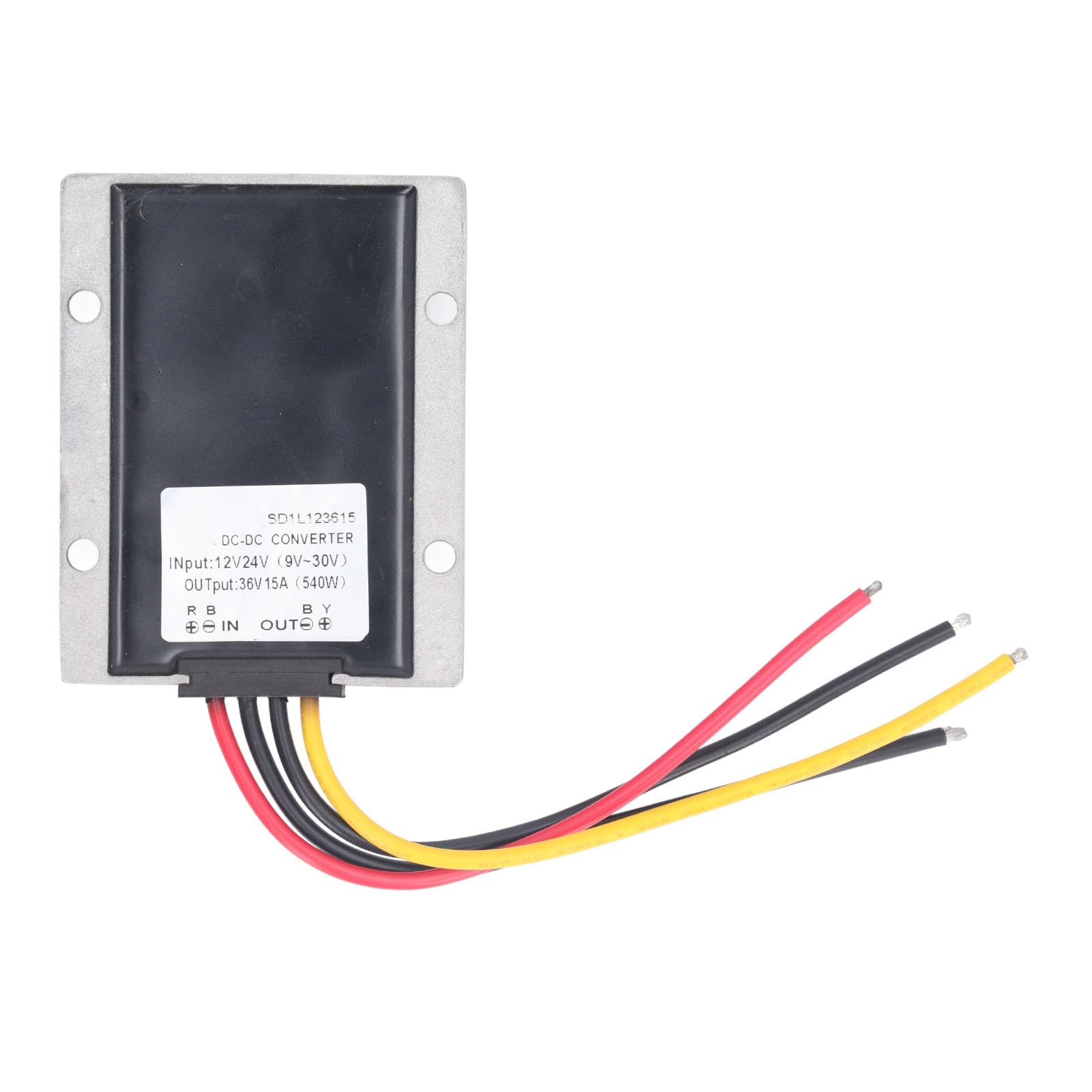 Transformador Elevador, 12V24V a 36V 15A 540W DC a DC Módulo Elevador Convertidor con Carcasa Impermeable IP67 para Vehículos Tiras de Luz LED Equipos de Seguridad