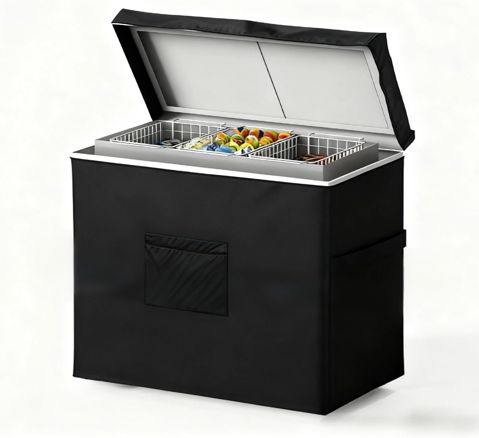 Chest Freezer Cover for Specific 10.4 Cu ft Deep Freezer,Commercial Display Cooler for Outdoor 26"D x 46"W x 35"H