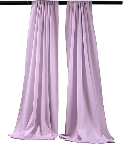 Miniatura 65 de New Creations Fabric & Foam Inc, Panel de cortina de popelina de poliéster (rubor, 1 panel sin costuras de 10 pies de ancho por 6 pies de alto)