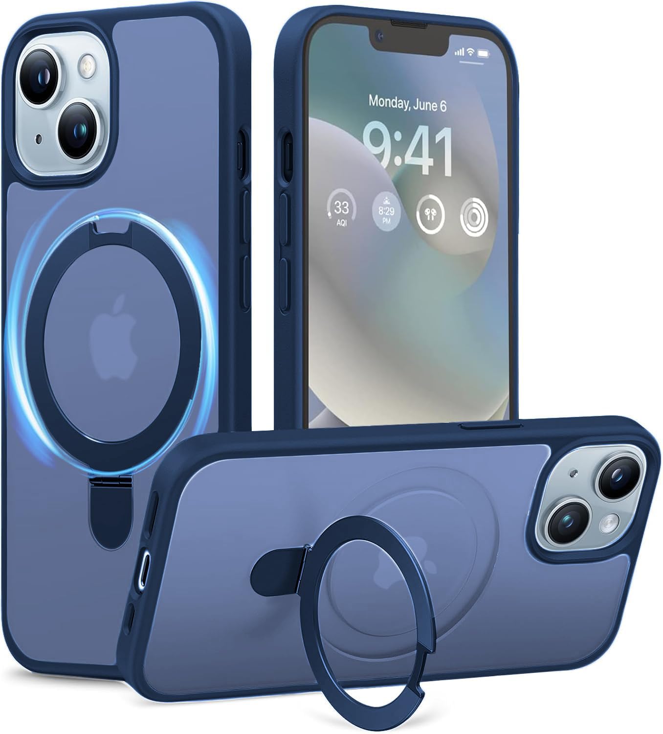 DIZORO iPhone 16 Plus Case with Magnetic Stand -29