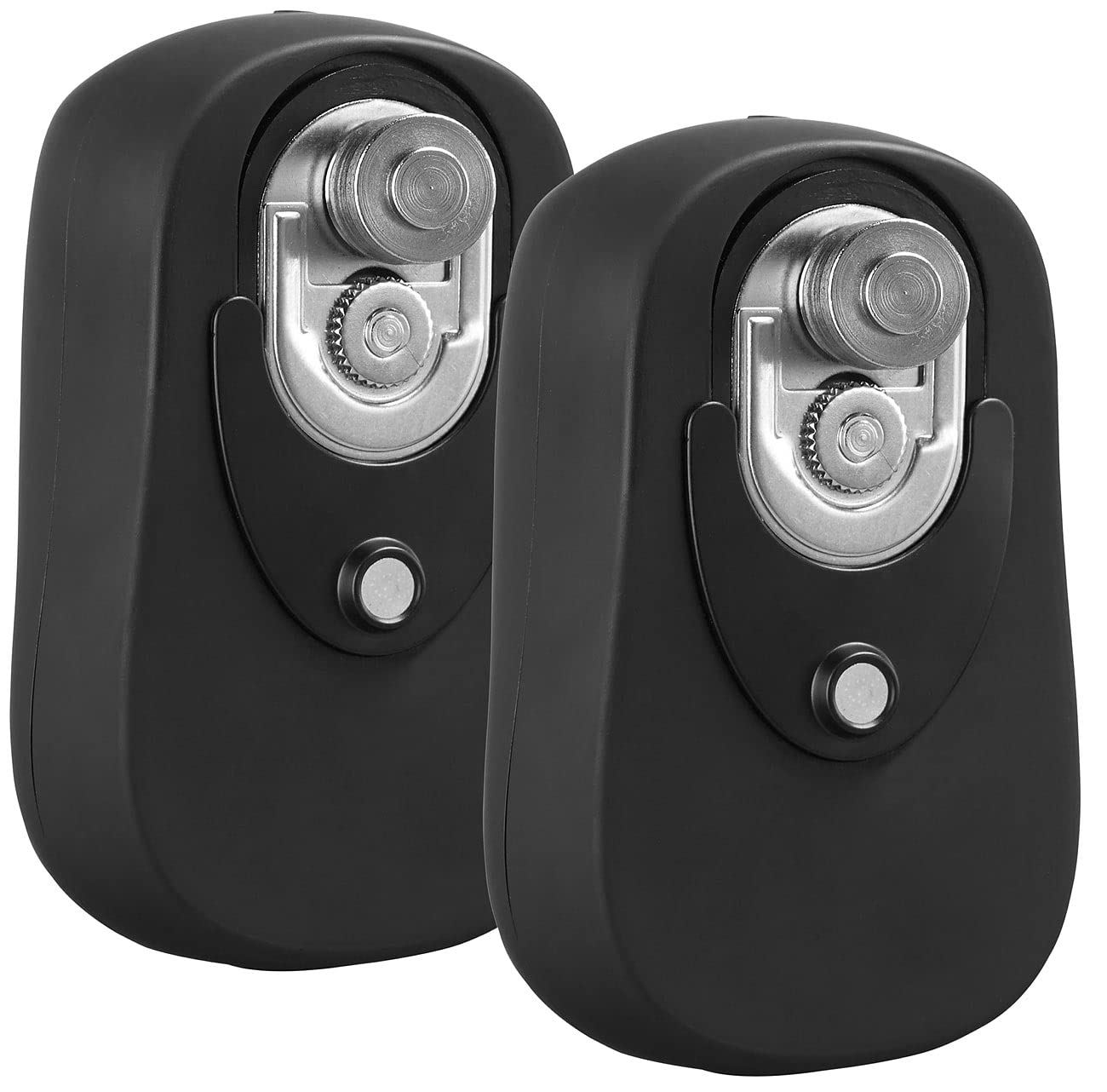 Rosenstein & Söhne Dosenöffner elektrisch: 2er-Set Sicherheits-Dosenöffner mit Akku, wiederverschließbares Öffnen (Dosenoeffner, Elektrische Sicherheitsdosenöffner, Kinder)