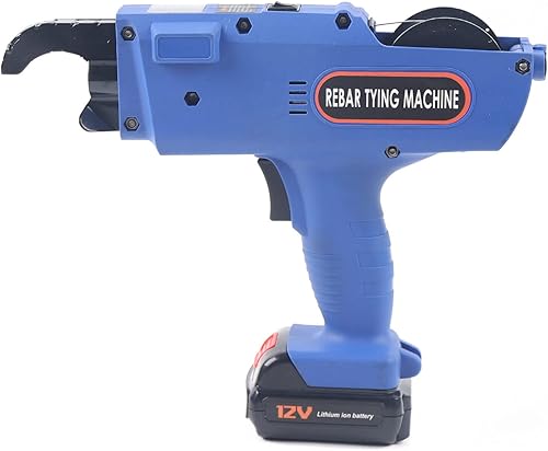 RustyVioum Pistola de amarre automática de barras de refuerzo de 0.315-1.339 in, computadora eléctrica con 2 baterías, herramienta automática de