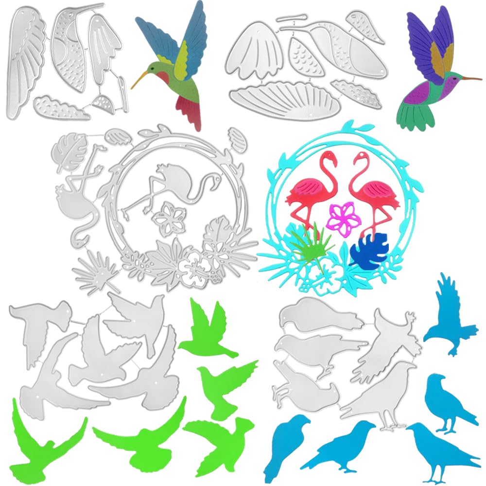 Kuizhiren1 - Fustelle per taglio a forma di uccello, per fai da te, album di ritagli, biglietti di carta e goffratura