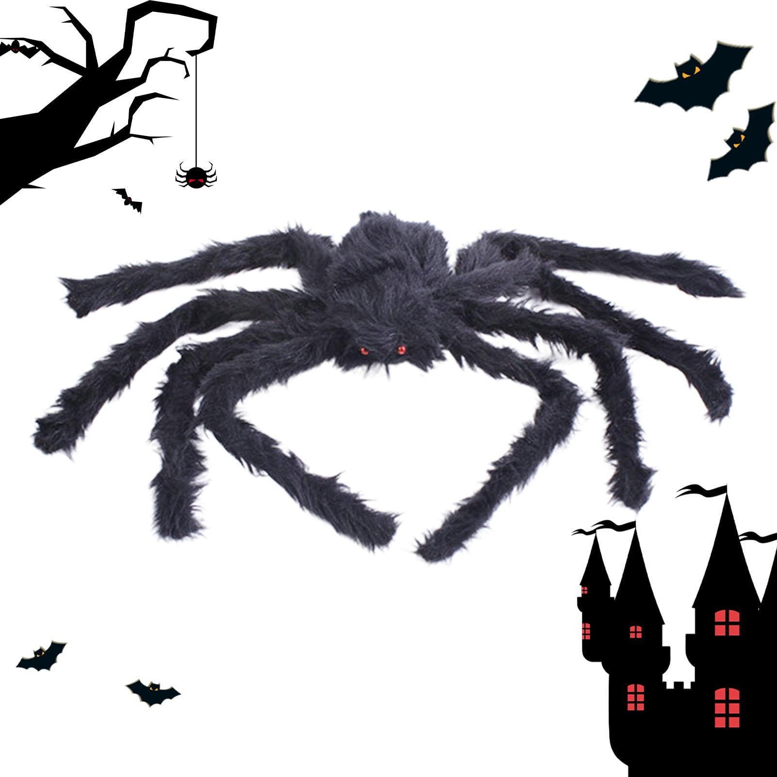 Geruwam Halloween Large Spider | Realistic Scary Large Spider Outdoor - Prank Prop Halloween Decorations For Restaurants, Theater Shows, Cafes, Classrooms, Gardens, Houses