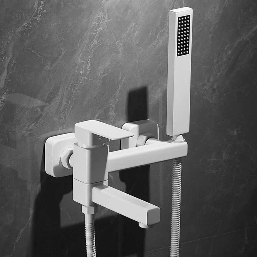 Robinet de salle de bain moderne à levier unique avec kit douchette complet