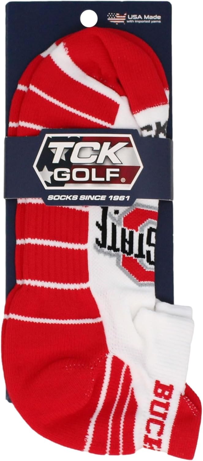TCK NCAA No Show Socks Men's & Women's | Running Golf Ankle Sock | Licensed College Fan Gameday Apparel Merchandise Gear