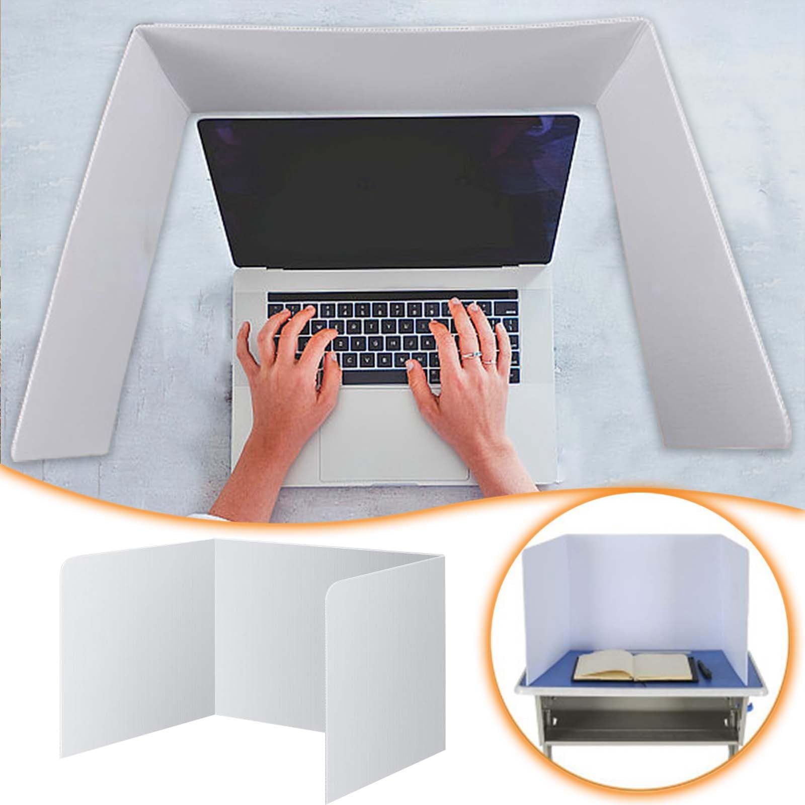 Lavagnette per tavoli scolastici, divisori da scrivania in plastica, facili da pulire, divisori pieghevoli, portatili, a forma di U, resistenti, per scuola, ufficio, biblioteca, con etichette