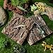 SEWACC 4pcs Cork Bark Bits Reptile Bark Bedding Flat Cork Bedding Terrariums Substrate for Snake Spiders Bearded Dragons Frogs Tank Supplies