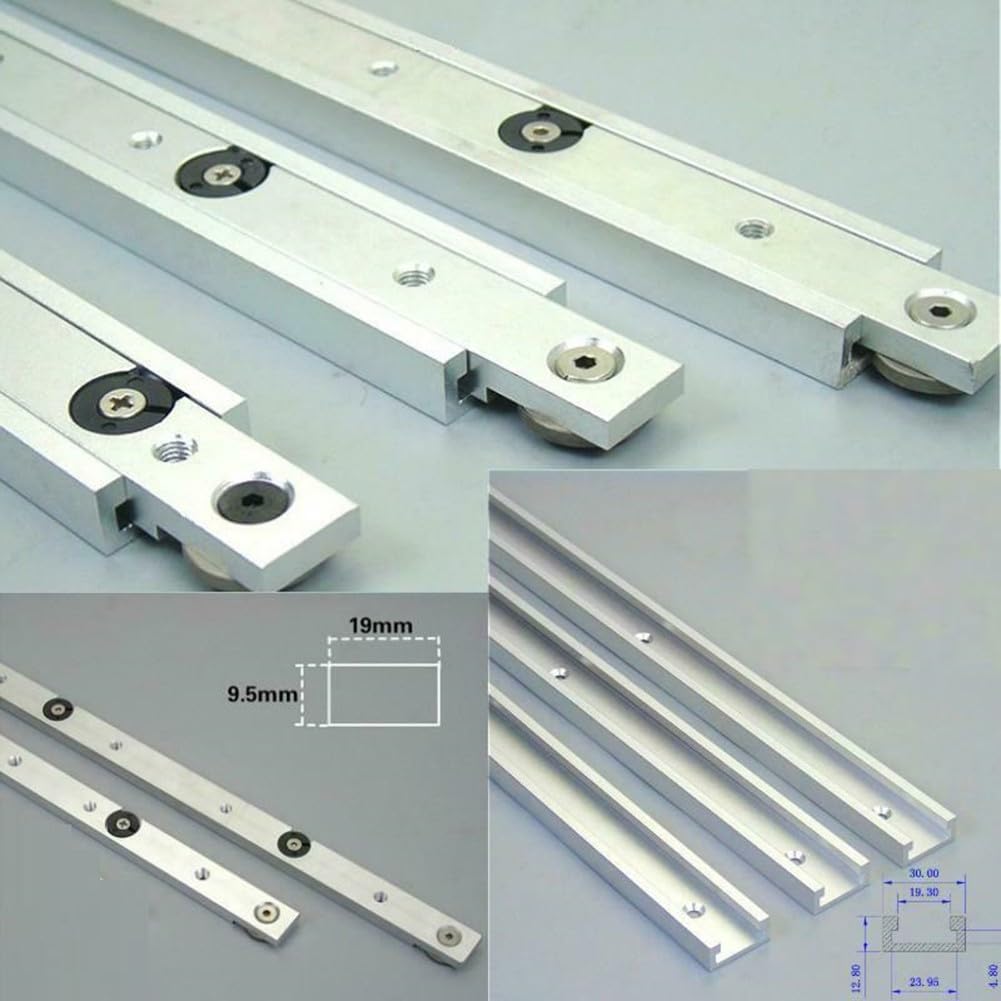 FABULETTA Para 1 juego de barras de inglete y barra de inglete, de aleación de aluminio, para sierras circulares, herramientas de carpintería