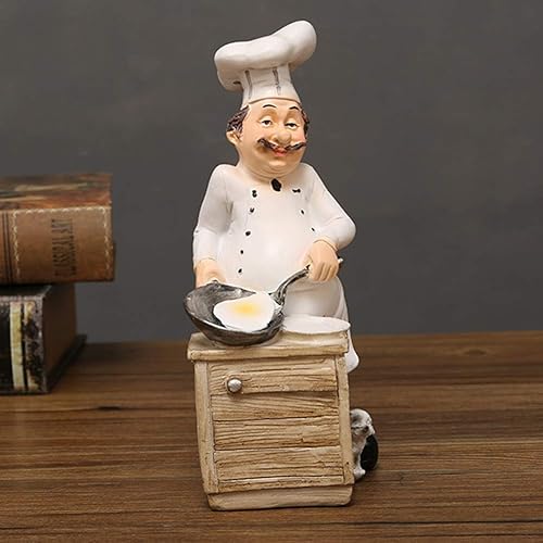 Miniatura 4 de Oumefar Estatua de chef de resina, adorno decorativo de cocinero, decoración de cocina, figura coleccionable para el hogar, cocina, restaurante,