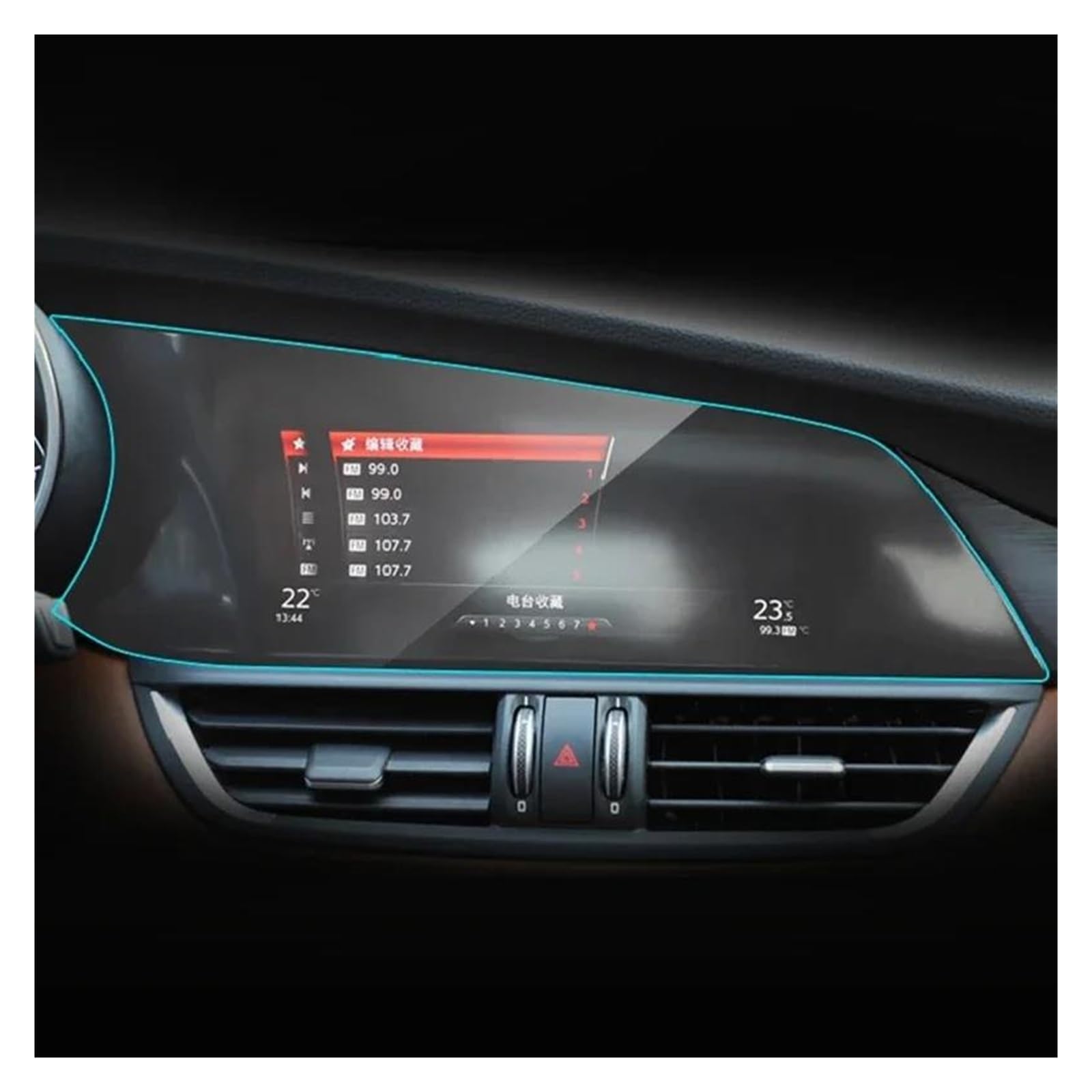 Protezione schermo auto Per Alfa Per Romeo Per Giulia 2015-2023 Accessori Per Auto Schermo Navigazione GPS Pellicola Protettiva Vetro Temperato Anti-graffio Da 8,8 Pollici GPS Proteggi Schermo