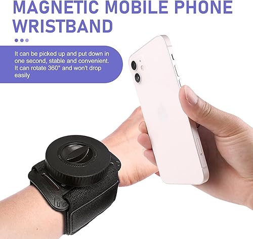 Miniatura 3 de Soporte magnético para teléfono para correr, brazalete deportivo ajustable, soporte para teléfono celular, manos libres, accesorios de teléfono,