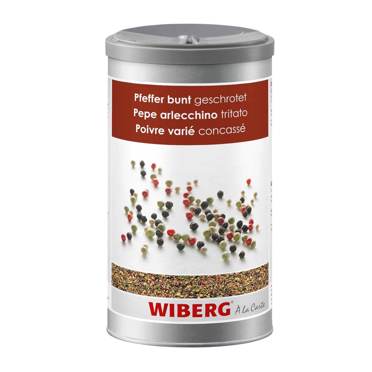 Wiberg Pieprz kolorowy rozdrobniony 580 gr w pudełku aromatycznym