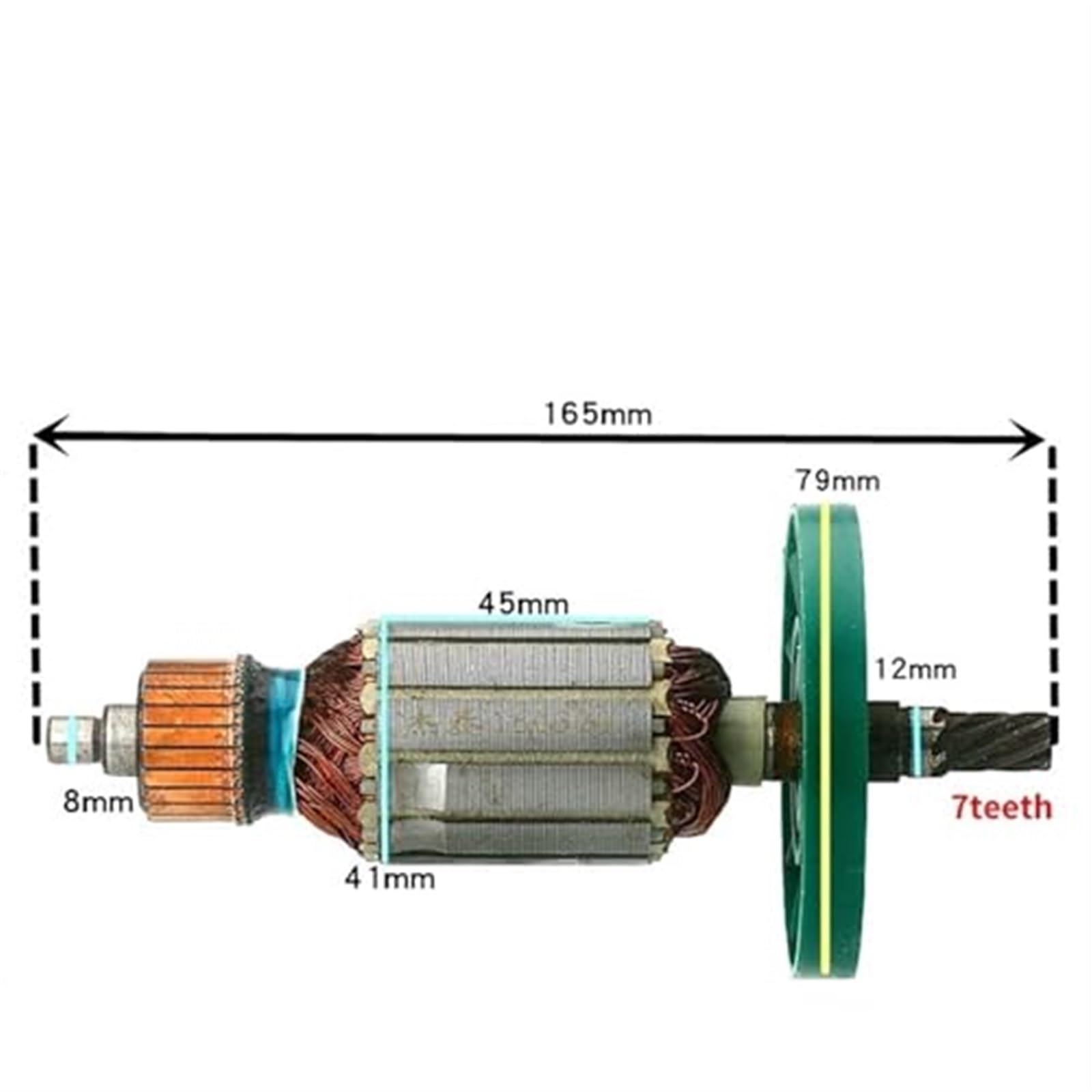 Akcesoria do wirników, do makita, HR3820 HR3520 młot elektryczny elektryczny pick wiertarka udarowa armatura wymiana kotwicy wirnika Wirnik zamienny do maszyny ogrodowej(BLACK Rotor)