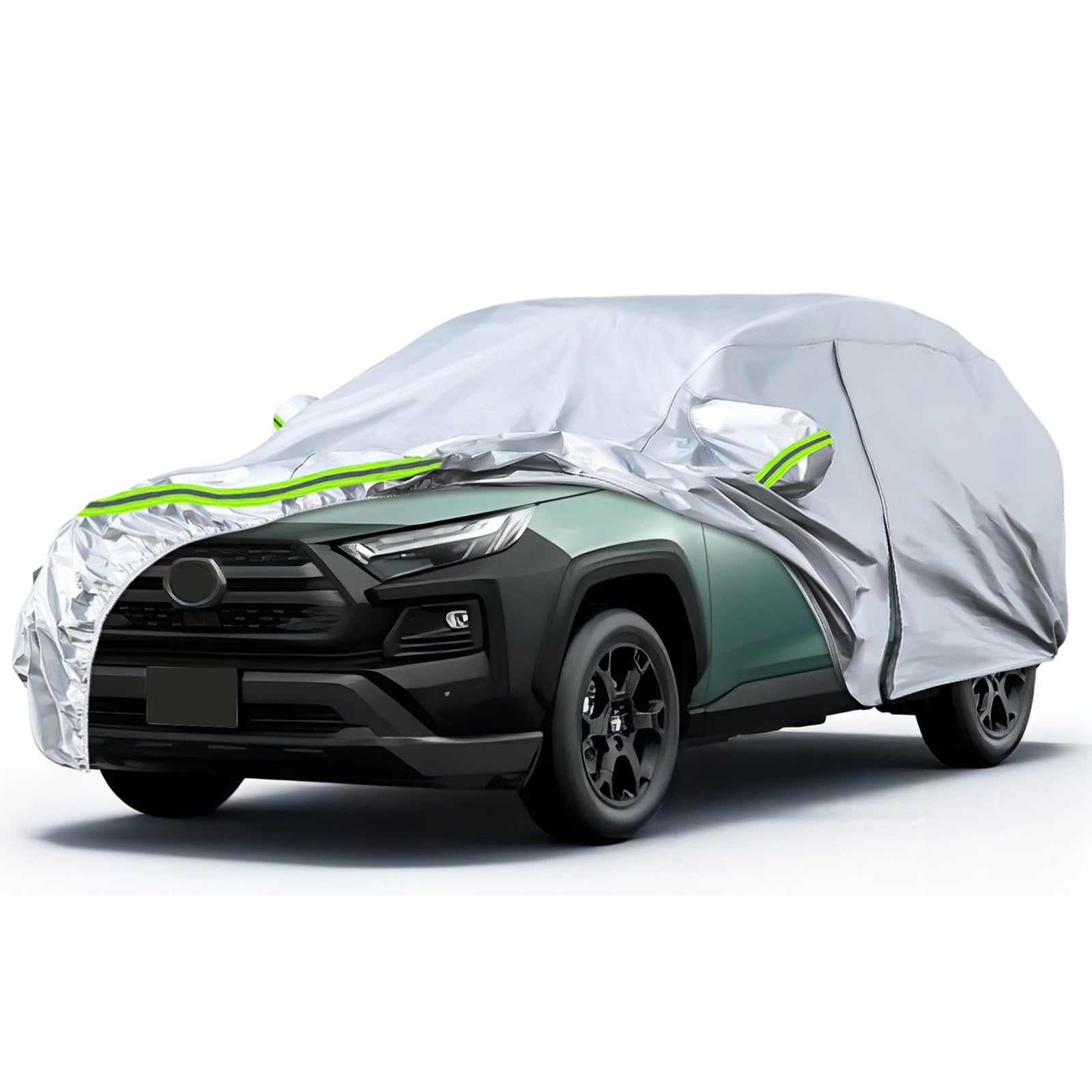 Bâche de voiture extérieur imperméable Toyota RAV4 5 portes SUV 2012-2024 protection pluie soleil poussière UV argent