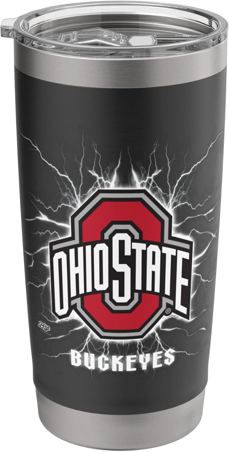 Ohio State Buckeyes 90's Lightning Officially Licensed Stainless Steel Insulated Tumbler