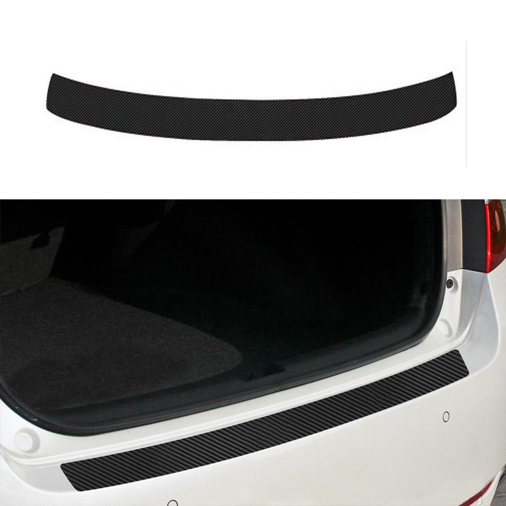zzxswc Rear Guard Bumper Protector Carbon Fiber Trim Cover Door Sill Scuff Pedal Protective Stickers Car Accessories for SUV Truck
