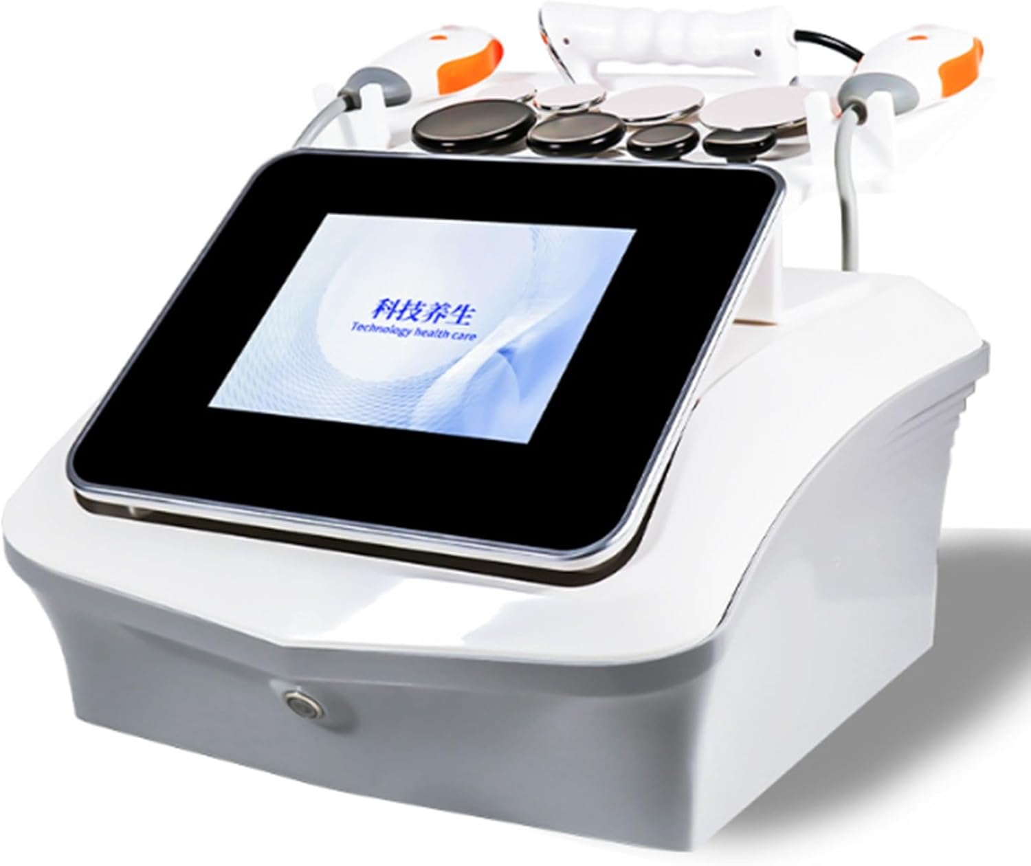 LIBRACTA Máquina De Belleza para Adelgazar, Quemador De Grasa Y Pérdida De Peso De 448 Khz, con 2 Mangos, 8 Cabezales Y 1 Placa Negativa, Máquina De Adelgazamiento para Esculpir El Cuerpo