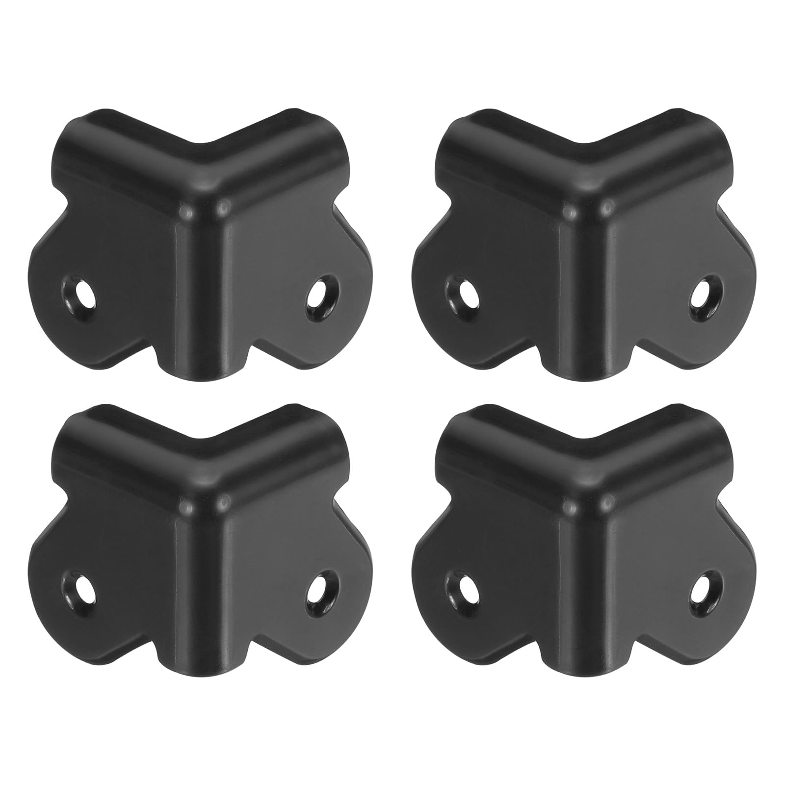 Muiltvoe 4 Pcs 1.46" x 1.46" Speaker Corner Protectors, Iron Box Corner Edge Guard Box Corner Edge Guard for Speaker, Guitar, Stage, Cabinets, Accessories Replacement, Black