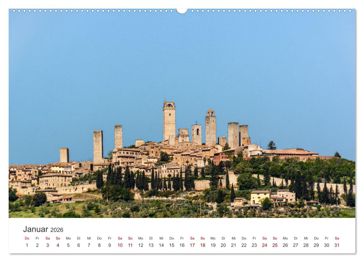 Südliche Toskana (hochwertiger Premium Wandkalender 2026 DIN A2 quer), Kunstdruck in Hochglanz: Die Toskana ist ein traumhaftes Wandergebiet. (CALVENDO Orte)