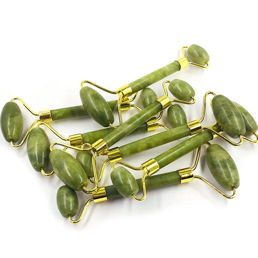 Maschera del sonno del rullino facciale della giada per il massaggio del viso dell'occhio Anti-invecchiamento 100% in pietra naturale Guasache Raschiaggio del rullo di massaggio-5 in 1 set