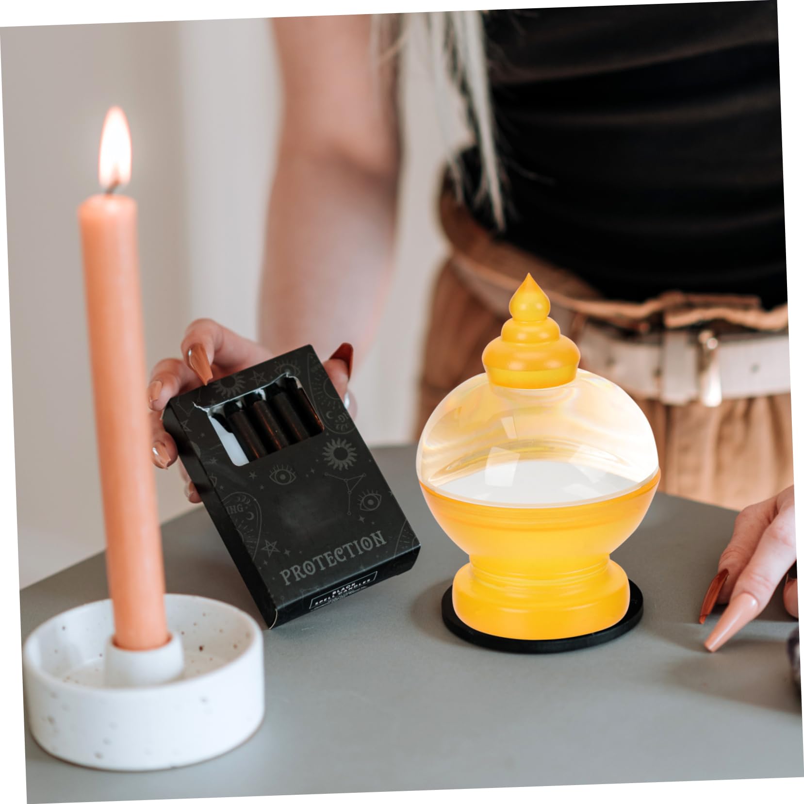 DECHOUS 5stücke Acryl Buddha Statue Dekorative Pagode Für Zuhause Einzigartiges Ornament Mit Religiöser Bedeutung Für Meditation Worship Stilvolle Tischdekoration