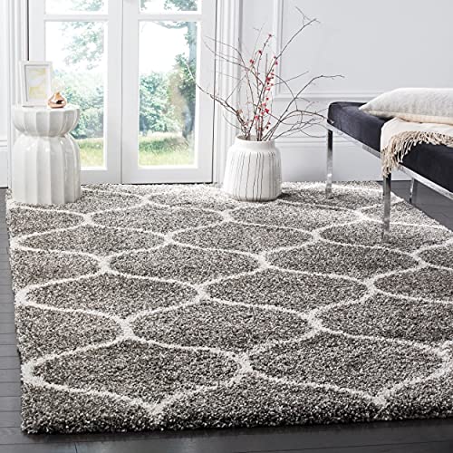 Image of Handwoven Microfibre 3D Rug for Living Room (Ivory & Grey Moroccan, 4 X 6 Feet, Microfibre)