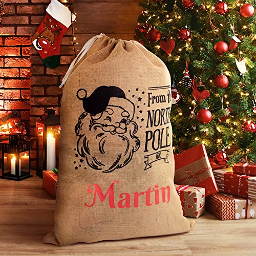 Stikets Saco Papá Noel de Yute Personalizado con el Nombre Cover