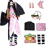 Kimonos Cosplay Costumes Adult Women Girls Anime Japanese Kimono Robe Halloween Outfit with Accessories