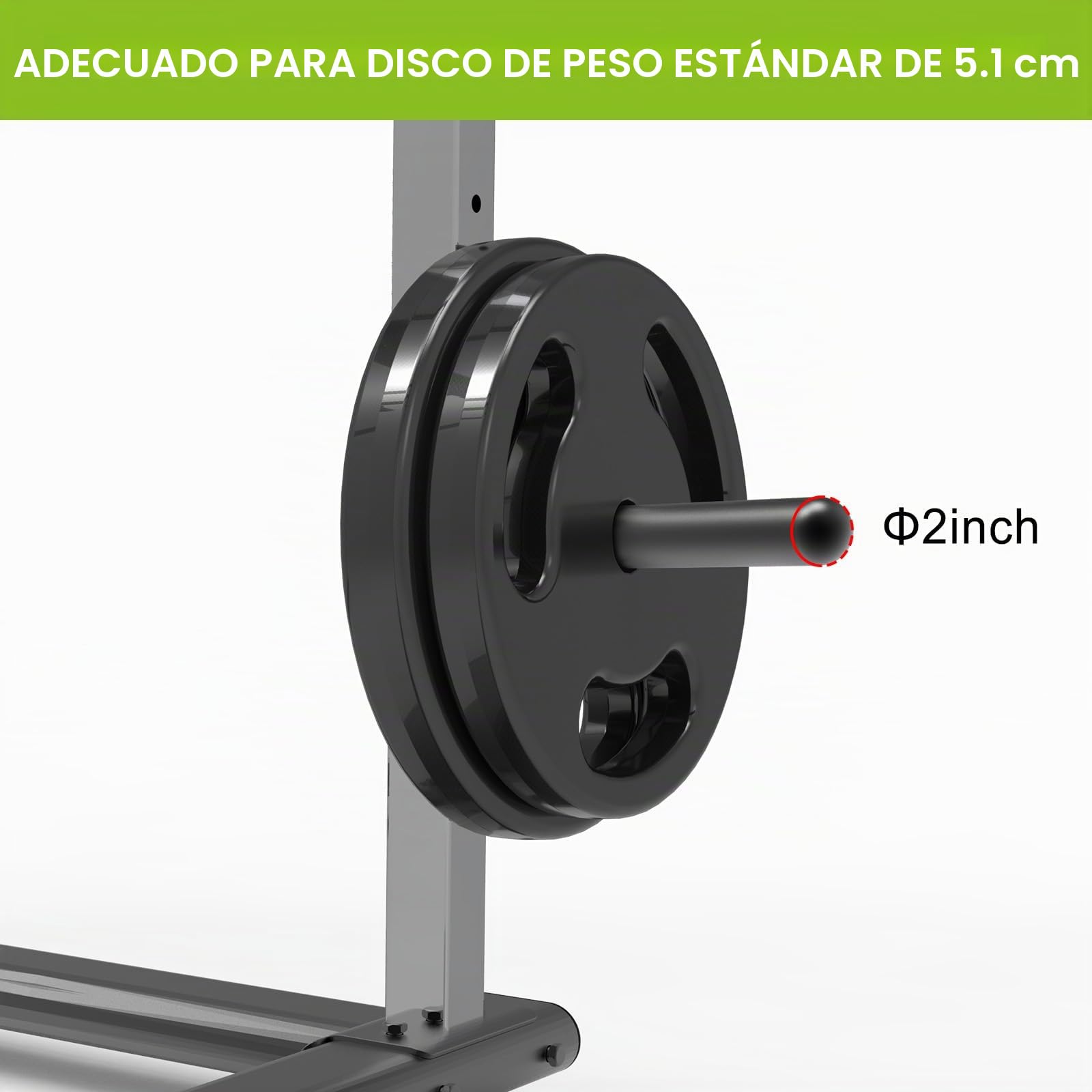 Kipika Soporte para discos de peso olímpicos de 2 pulgadas, estante de almacenamiento resistente para rack de potencia 3 x 3