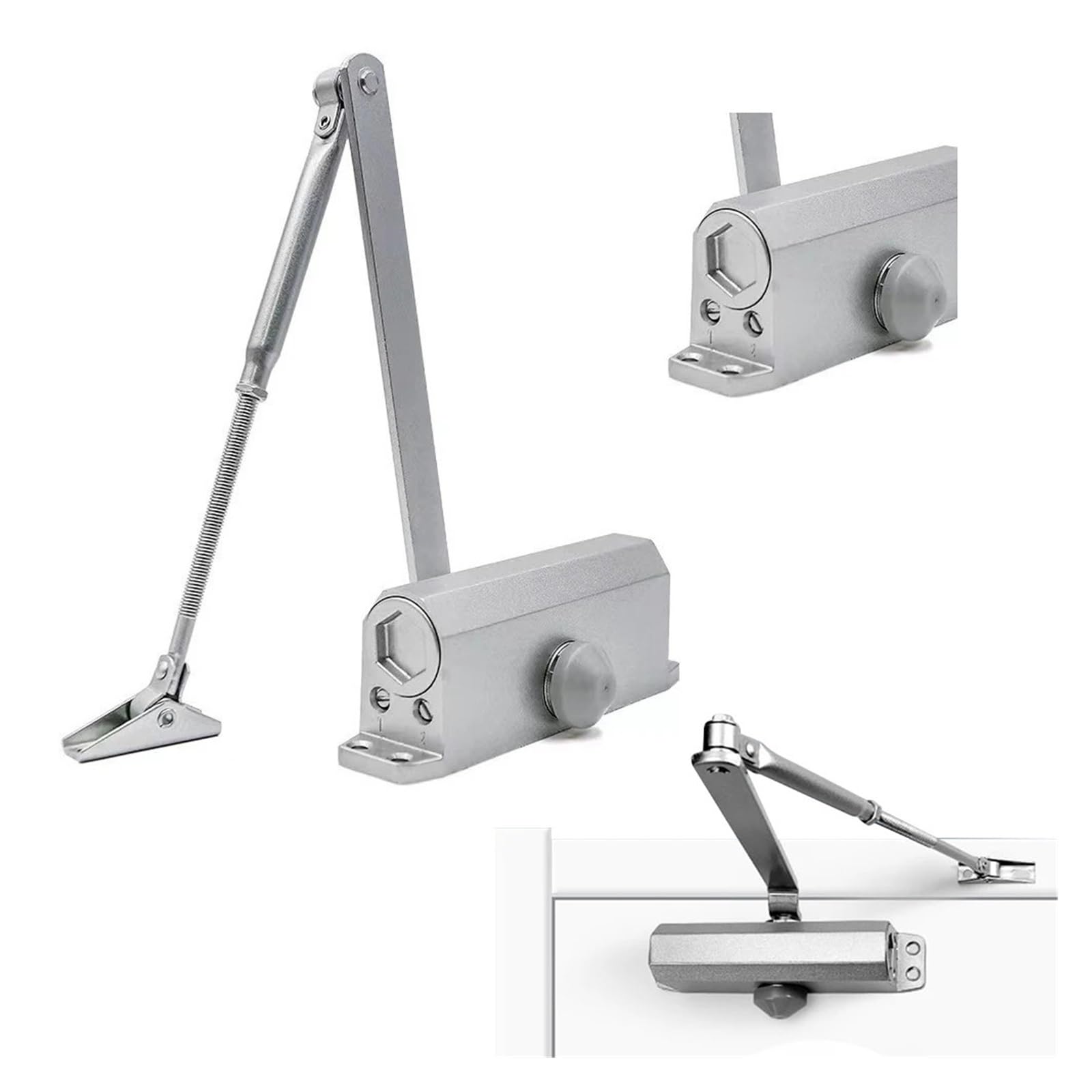 Chiudicancello automatico a molla in metallo, design buffer, versatile ignifugo