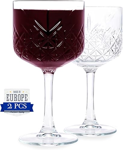 Miniatura 8 de Copa de cristal extra grande, copas de copa vintage, copas de vino grandes. Cóctel, champán, margarita. cristalería de tallo largo (16.9 onzas 16.9