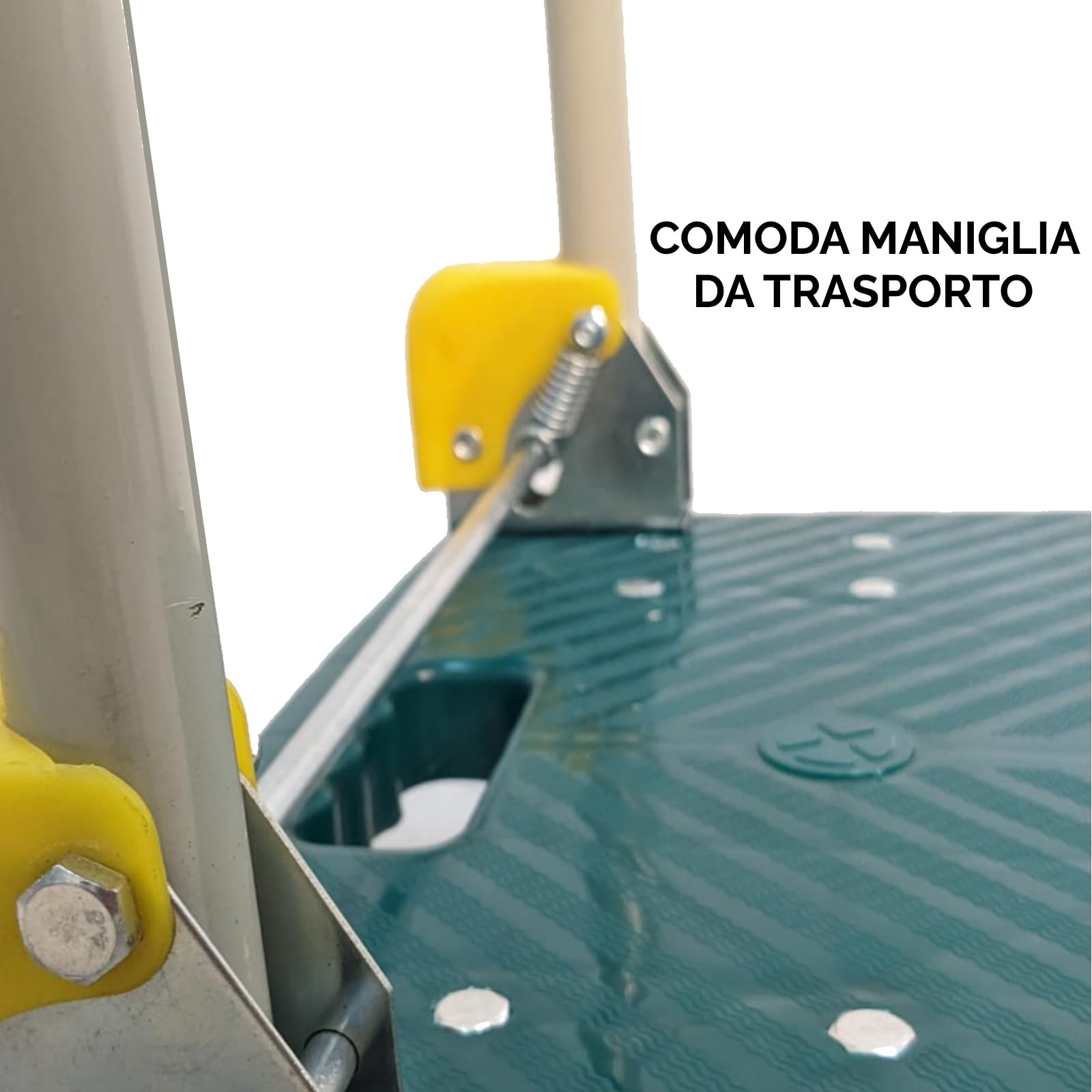 Carro portaequipajes Plegable Carro de Plataforma con Ruedas giratorias, Carga máxima de 150 kg, Plataforma de Transporte