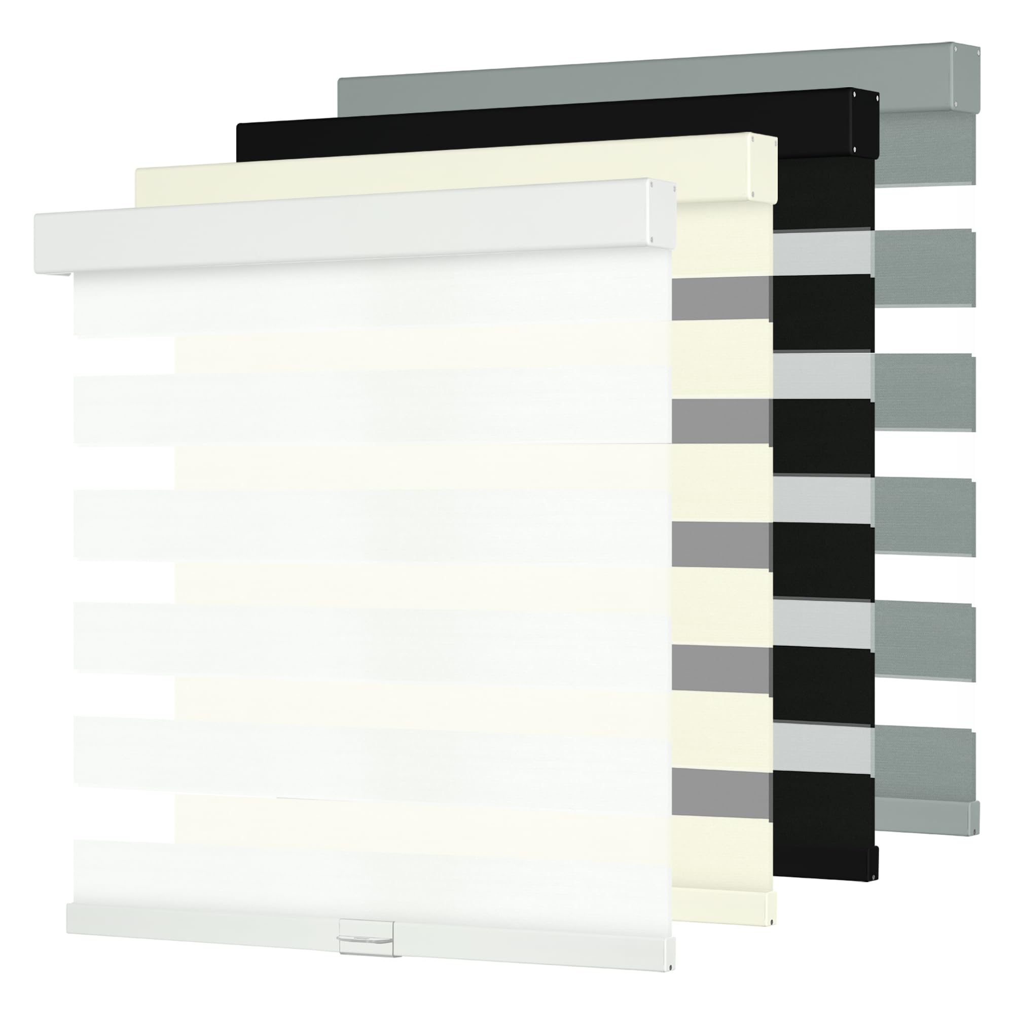 Boolegon Cordless Zebra Blinds for Windows Light Filtering Roller Shades Dual Layer Day and Night Privacy,Light Control,Easy to Install for Home,