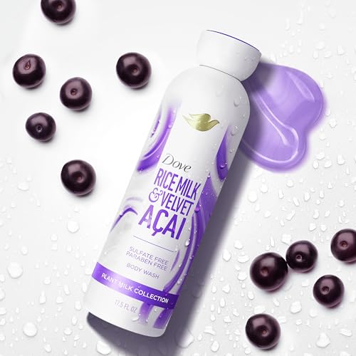 Dove Plant Milk Cleansing Body Wash Acai & Rice Milk For Women 17.5 fl oz - image 7