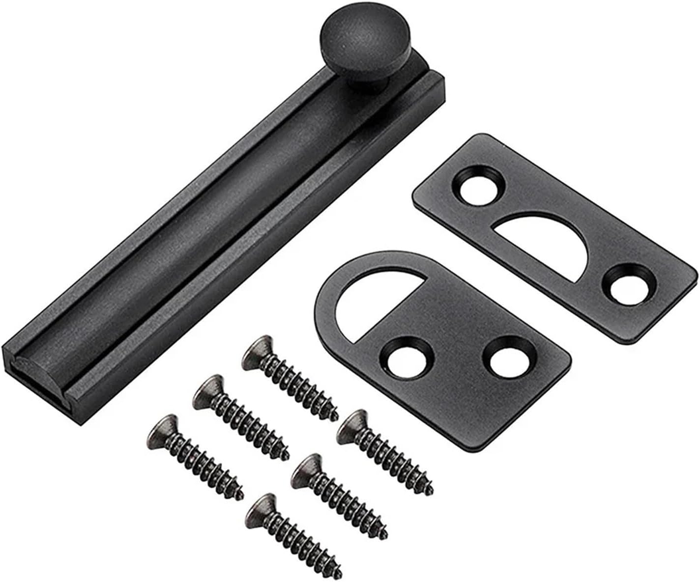 Door Bolt 8Set Barn Slide Bolt Door Latch Lock Brass Home Security Hardware with Screw Anti Theft Windows for Recessed Doors, Flush Gates(Gold 2inch)