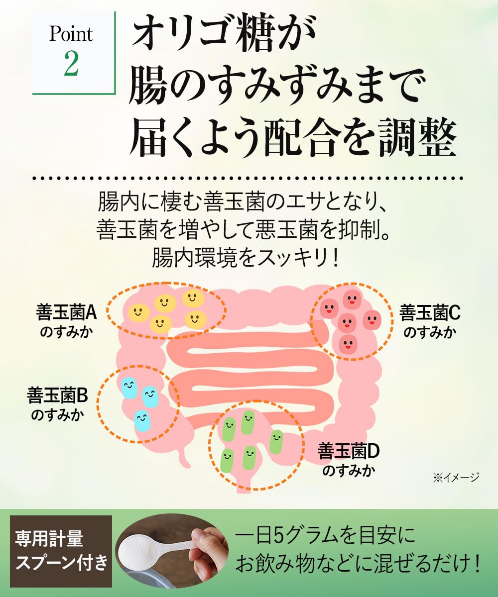 Amazon | [2袋セット] 便秘 傾向者の便通改善 オリゴ糖 粉砂糖 粉末