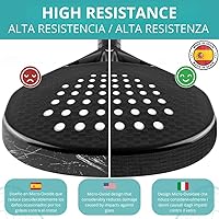 Vista 2 de Protector transparente para raqueta de pádel fabricado en España + adhesivo troquelado gratis, cinta de marco rugosa y ligera, fácil de reemplazar